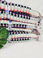Serviettes de bain extra douces, serviettes à pompons en coton turc biologique multicolore