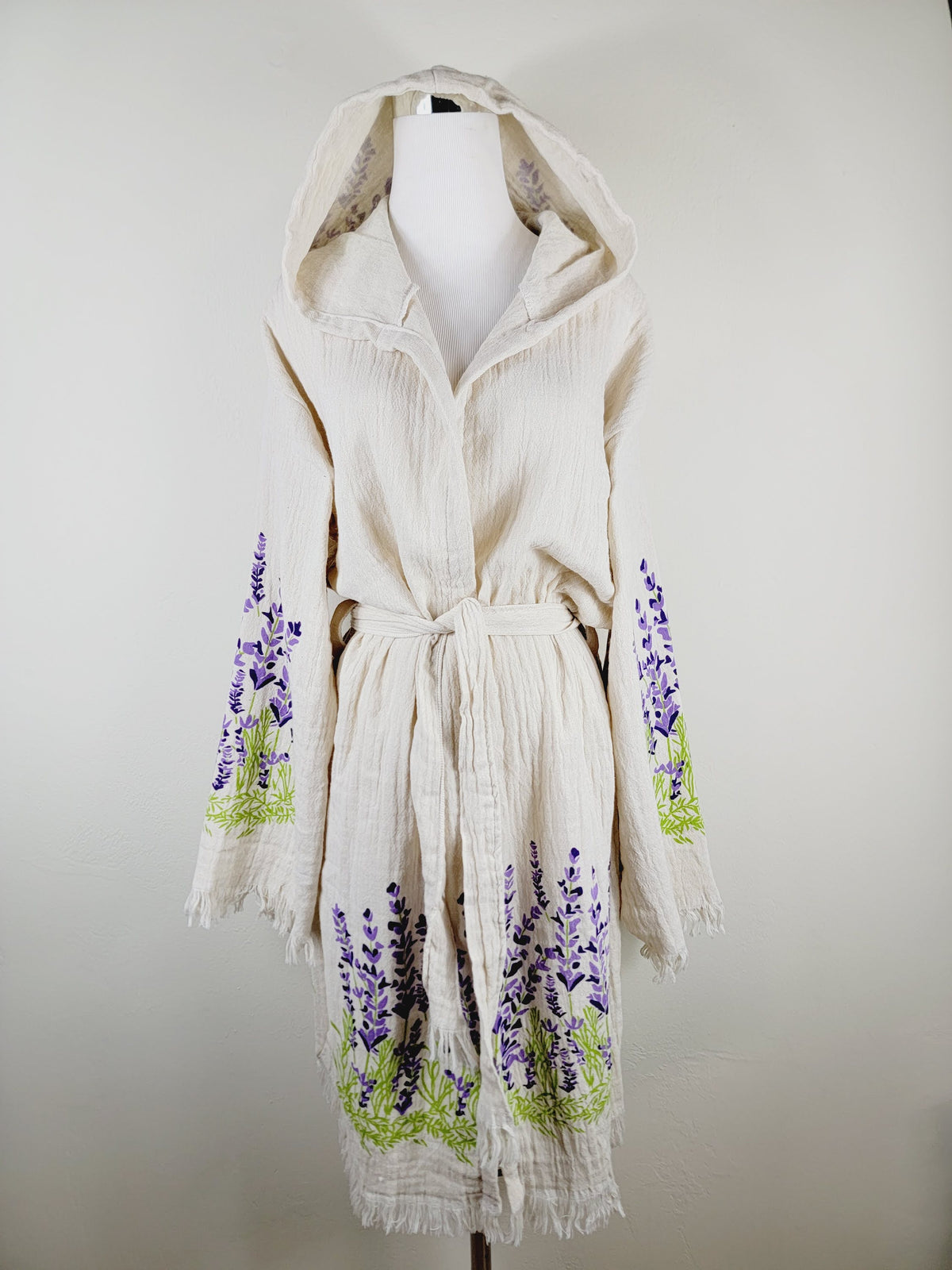 Unisex Belted Muslin Robe for Spa, Beach & Home