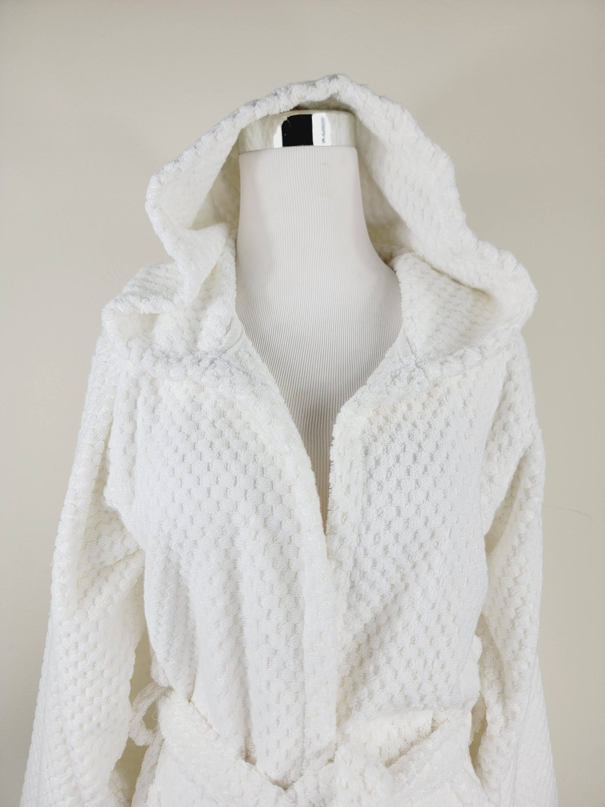 Peignoir unisexe, peignoir de plage, peignoir de spa avec poches, peignoir blanc à pompons