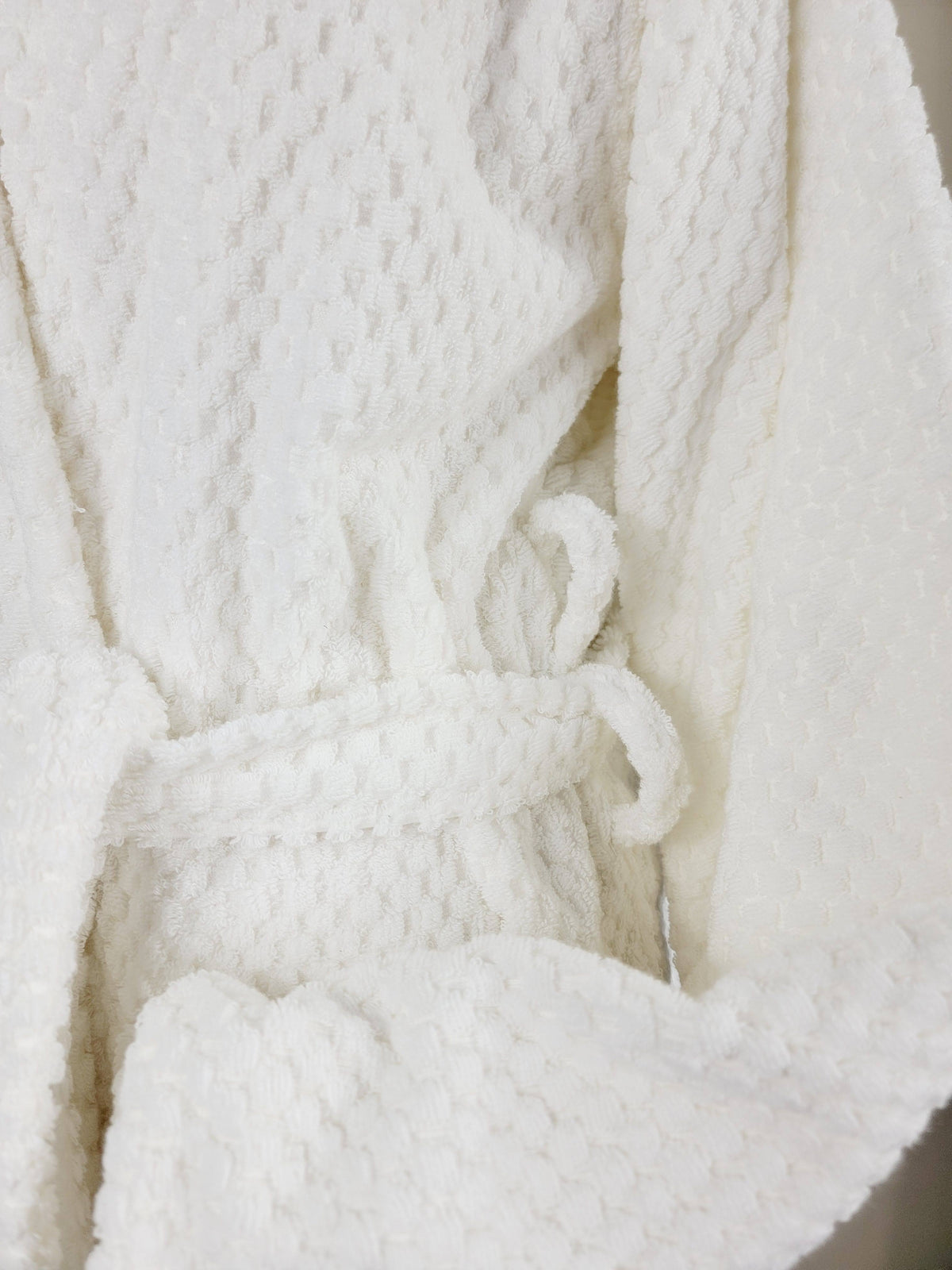 Peignoir unisexe, peignoir de plage, peignoir de spa avec poches, peignoir blanc à pompons