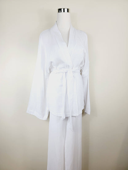 Ensemble respirant en mousseline pour femme, idéal au quotidien