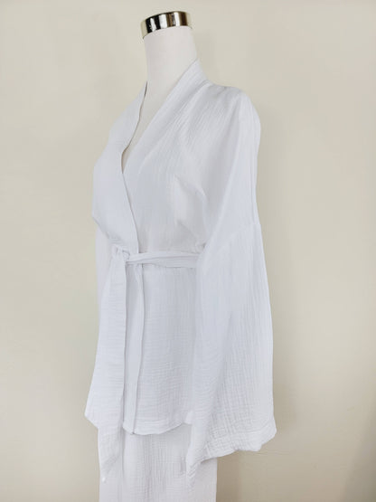 Ensemble respirant en mousseline pour femme, idéal au quotidien