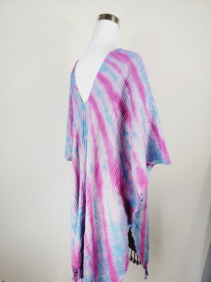 One Size Everyday Cover Up Towel – Beach Perfect, Blue/Pink