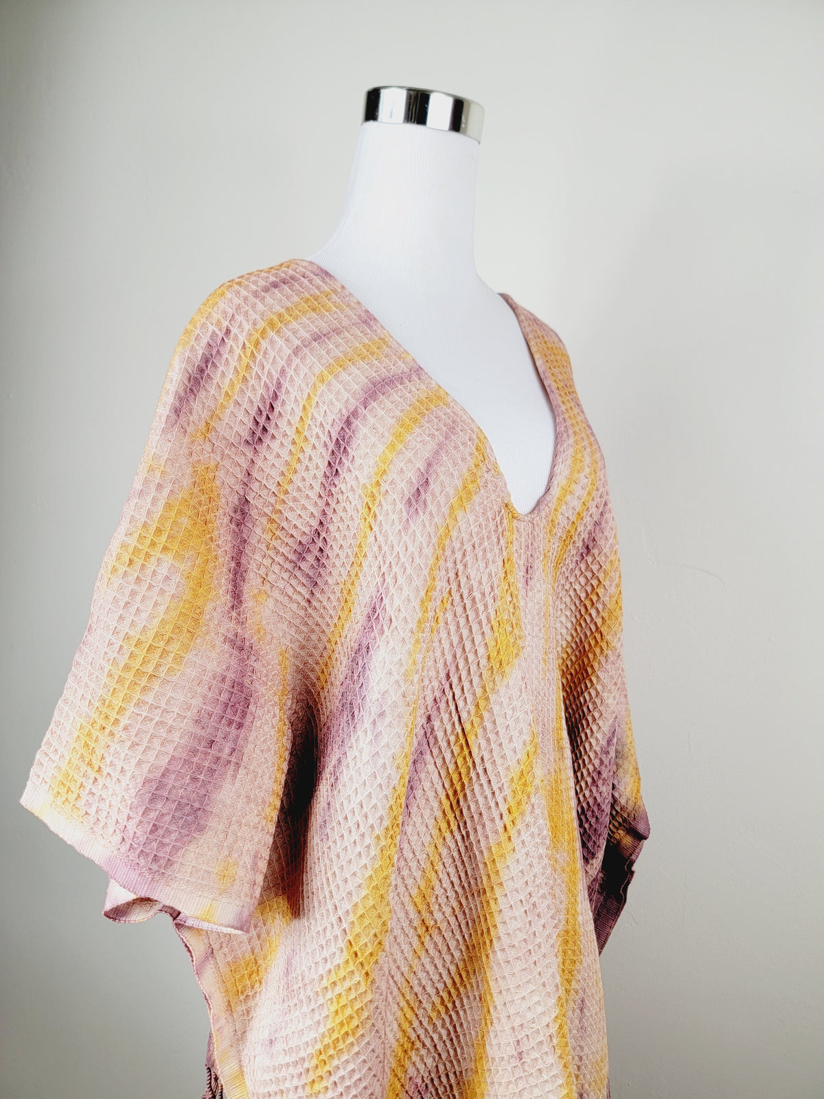 Paréo-serviette tout-aller taille unique – idéal pour la plage, prune/citron
