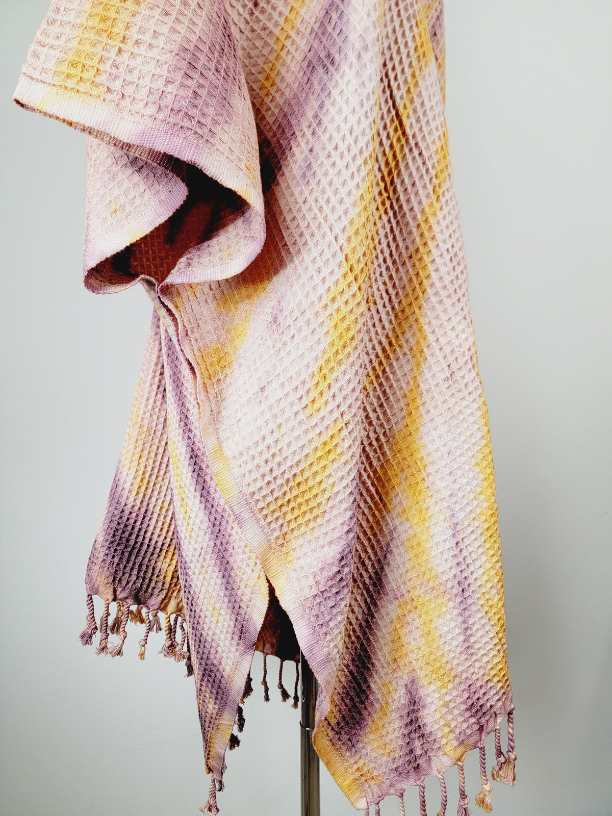 Paréo-serviette tout-aller taille unique – idéal pour la plage, prune/citron
