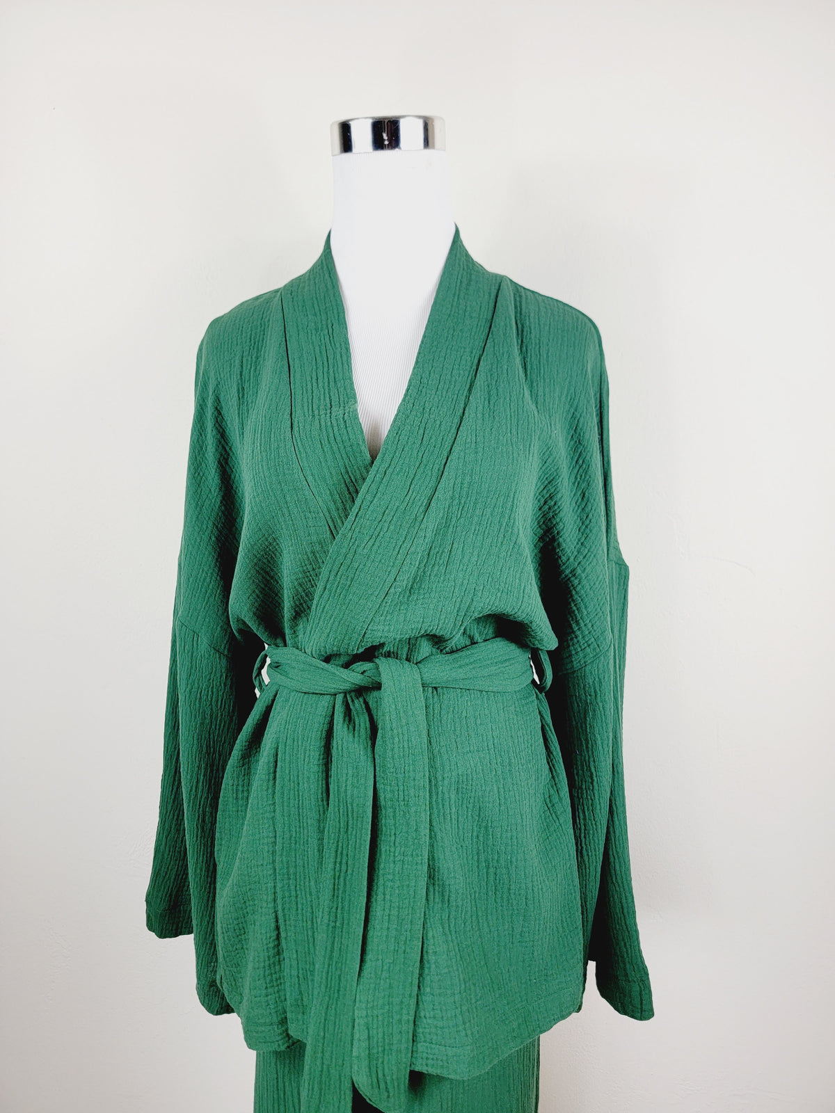 Breathable Muslin Set for Women, Versatile Everyday Wear , Green
