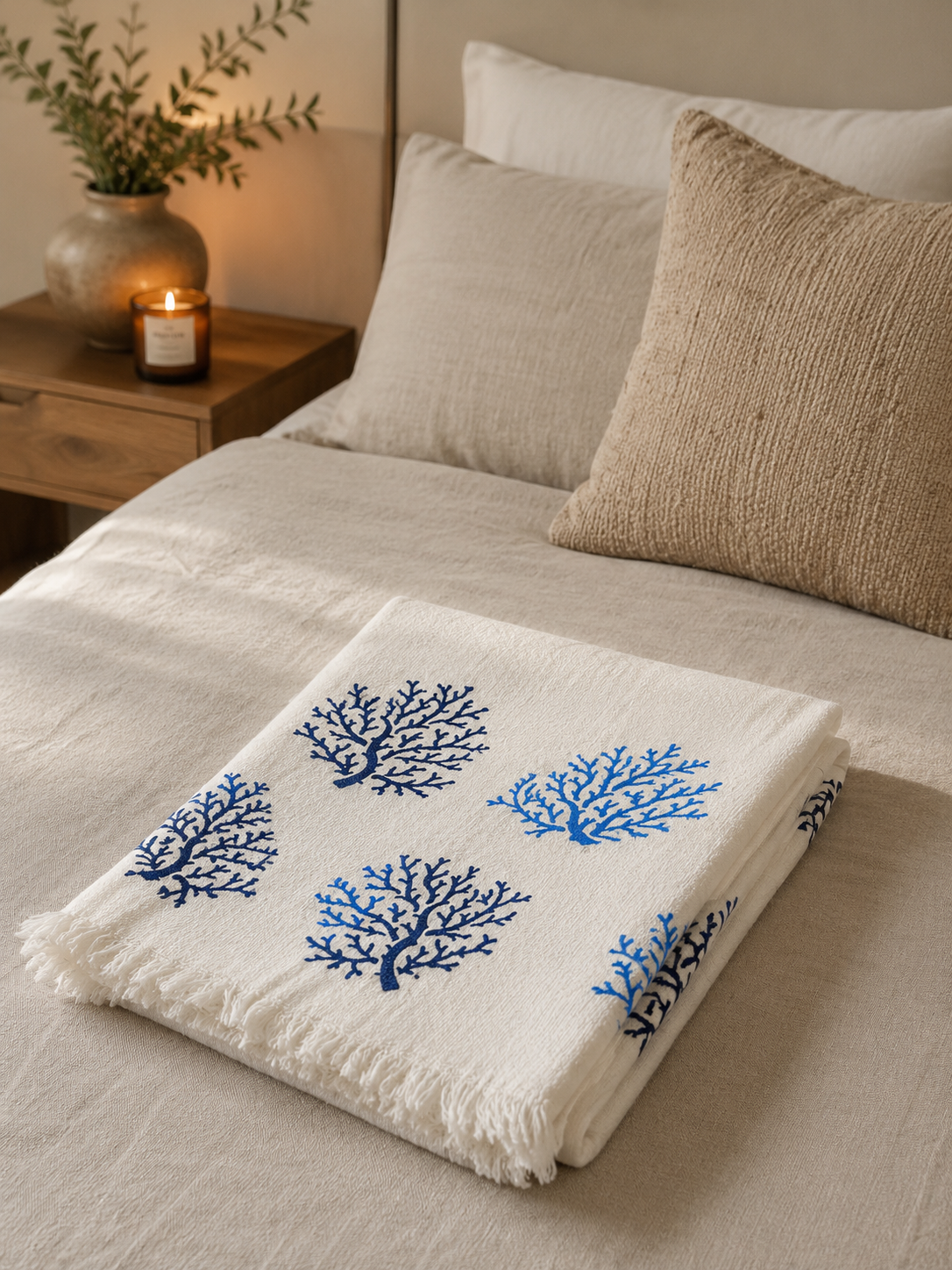 Serviette de plage, de piscine et de spa à séchage rapide, douce, légère et grand format, motif récif coralien