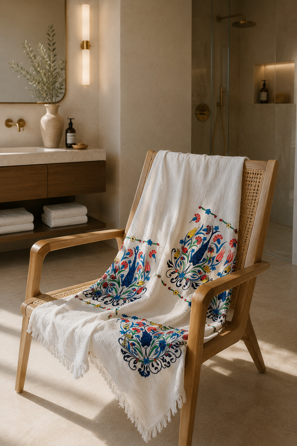 Serviette de bain, de plage, de piscine et de spa à séchage rapide, douce, légère et grand format, motif tulipe