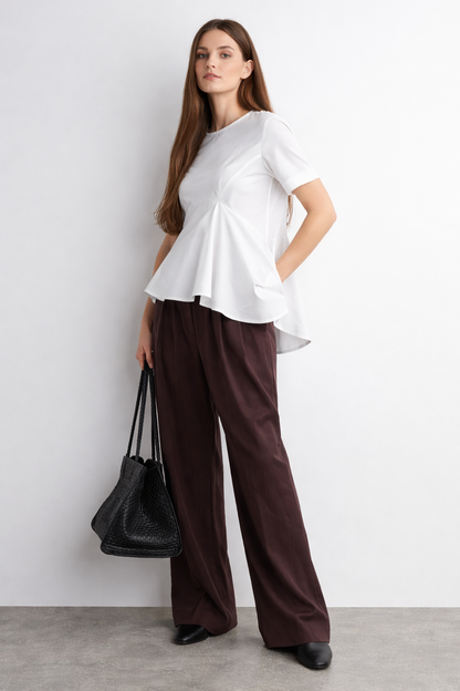 Womens Summer Short Sleeve Shirt Crew Neck Tops Casual Loose Blouse Premium Quality
