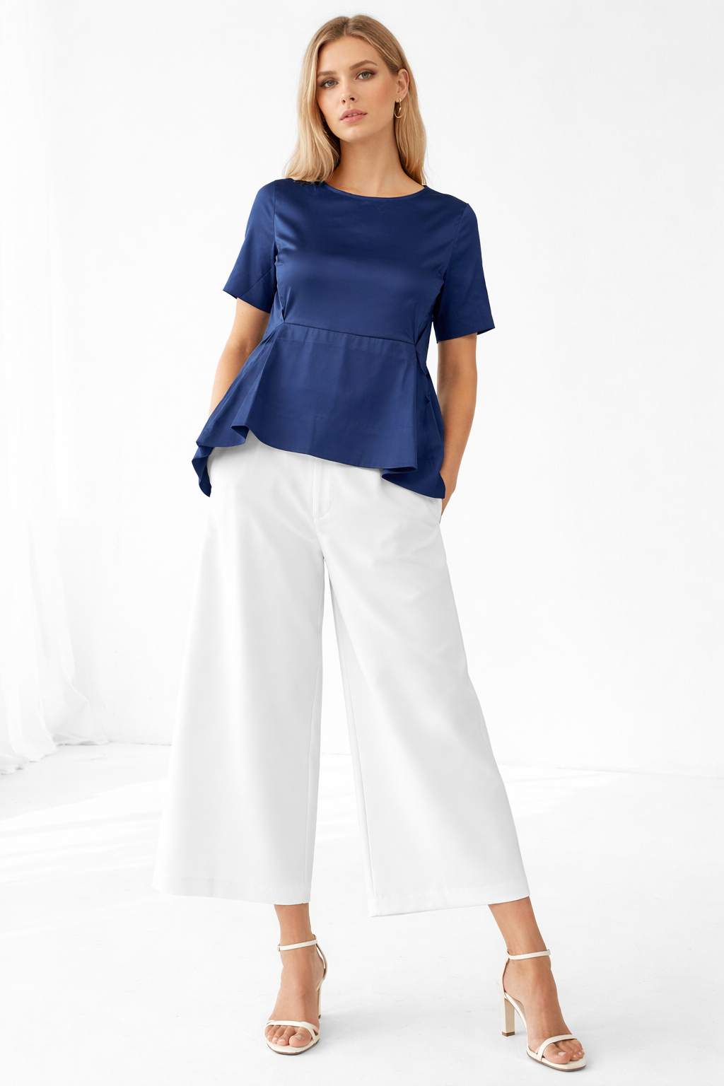 Womens Summer Short Sleeve Crew Neck Tops Casual Loose Blouse Premium Quality