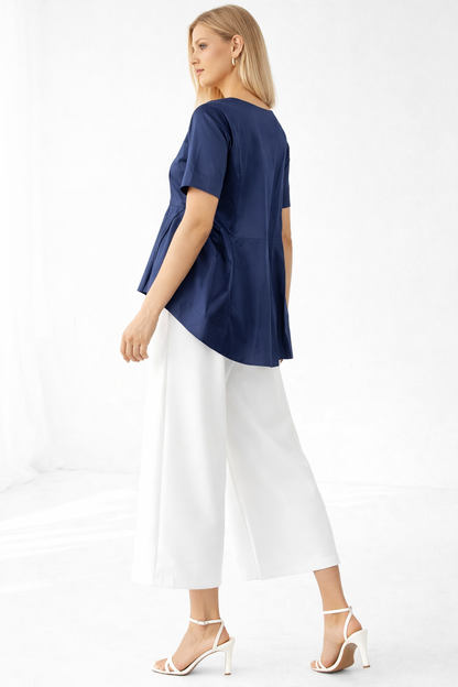 Womens Summer Short Sleeve Crew Neck Tops Casual Loose Blouse Premium Quality