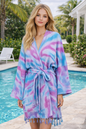 Peignoir unisexe en coton gaufré, robe de bain, de plage et de spa au tissage nid d'abeille, taille unique oversize
