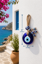 Evil Eye Wall Hanging, Handmade Glass Home Decor