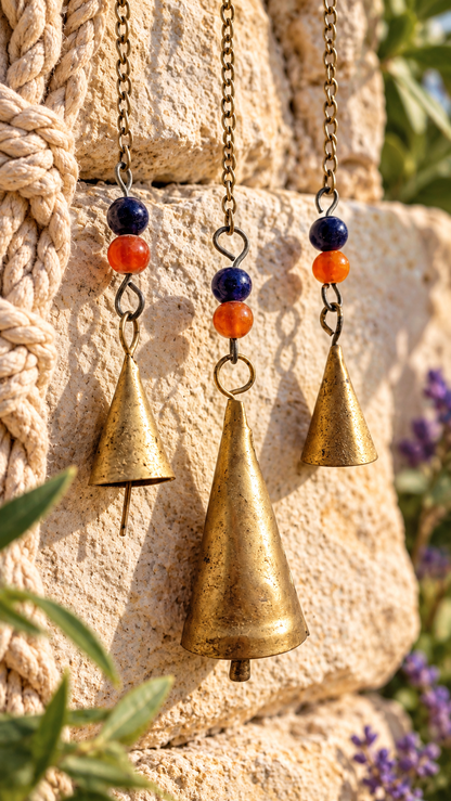 Tree of Life Metal Wind Chime with Bells and Colorful Beads 22.5 Inch