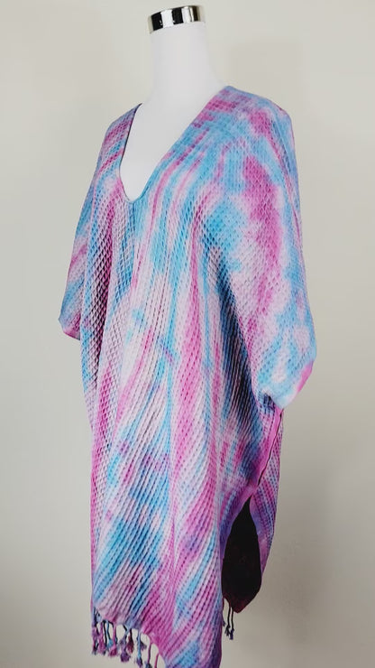 One Size Everyday Cover Up Towel – Beach Perfect, Blue/Pink