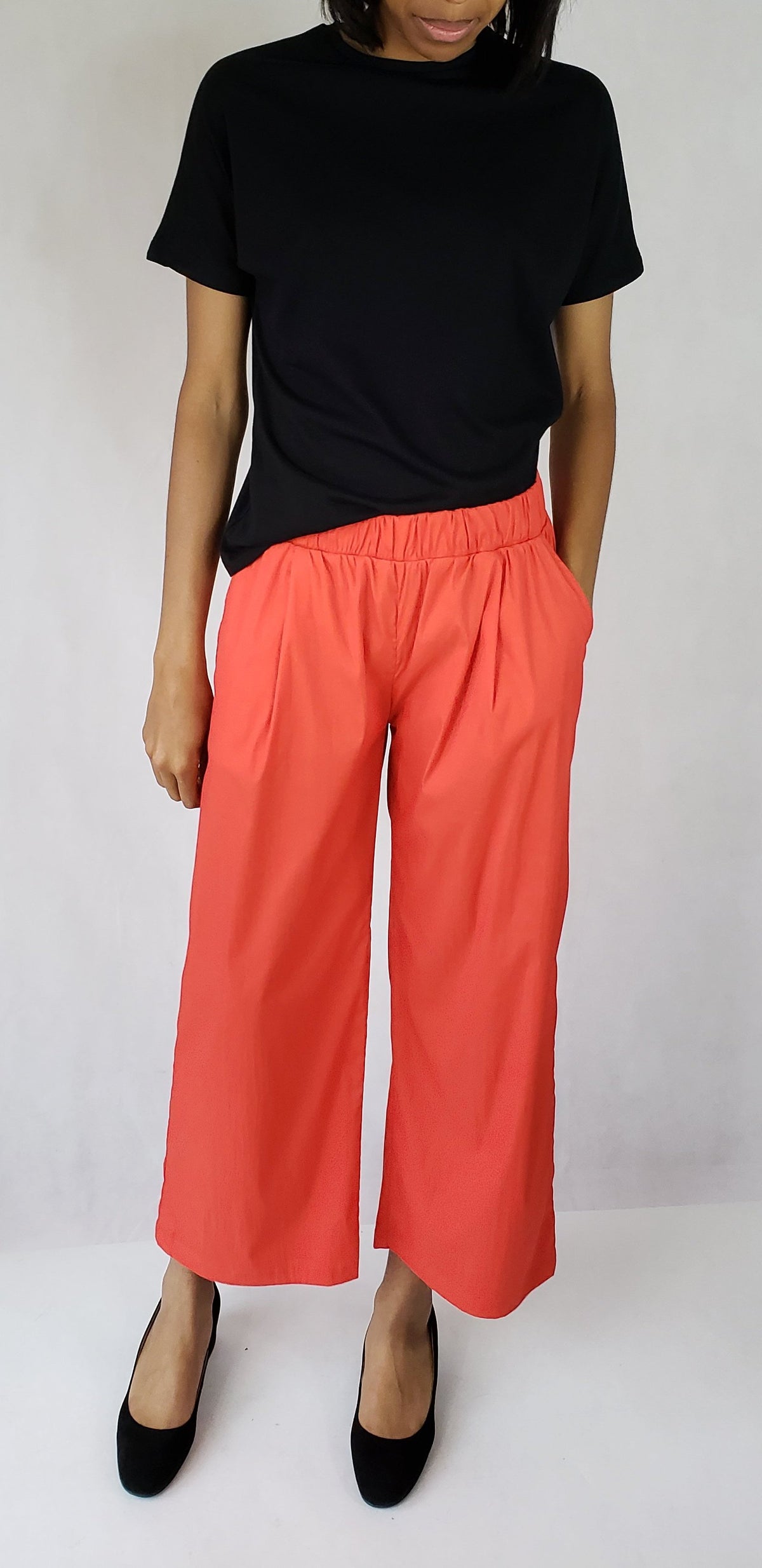 CULOTTES, ELASTICATED BELT TROUSERS WITH POCKETS - EEBRU