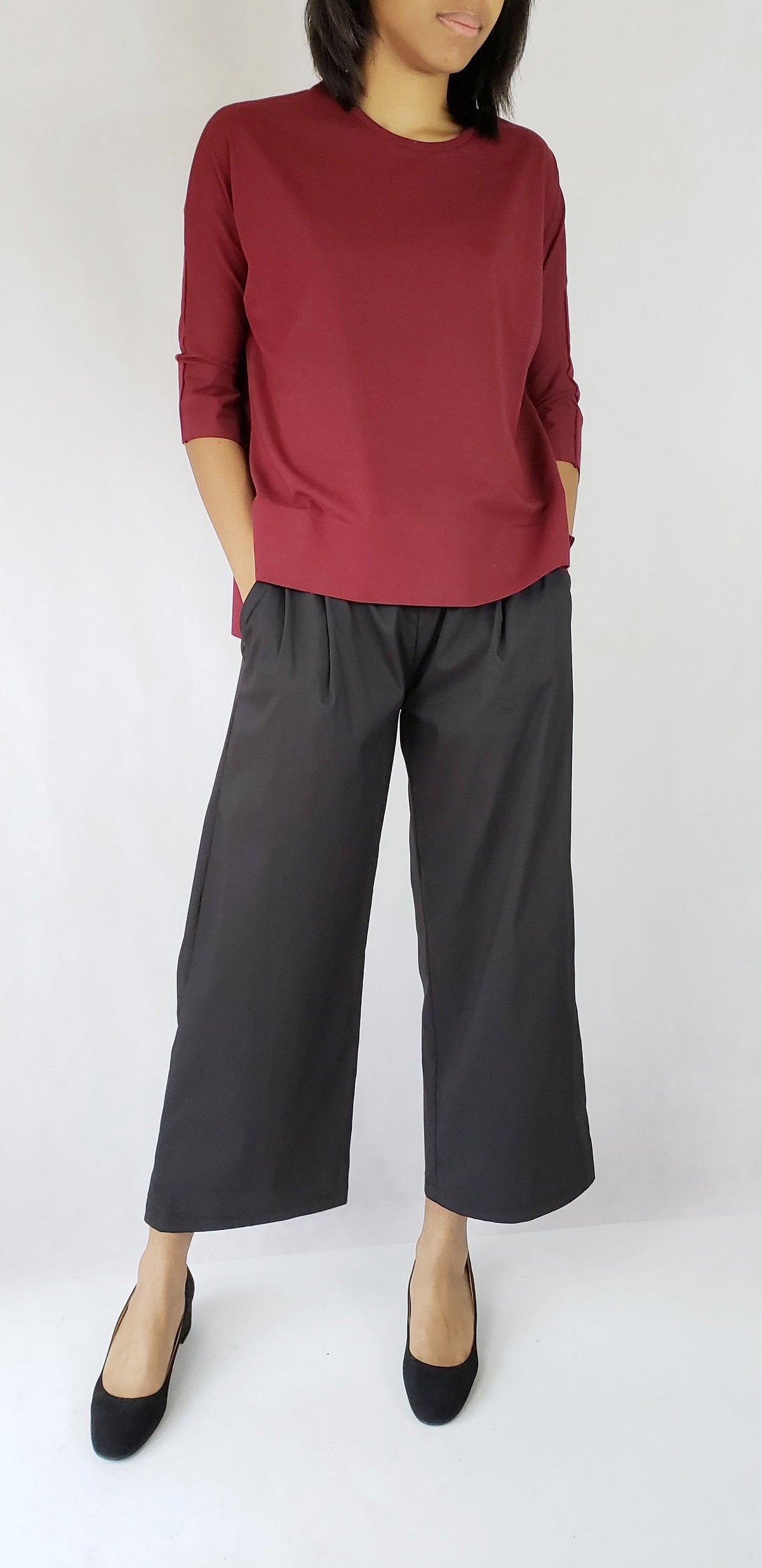 CULOTTES, ELASTICATED BELT TROUSERS WITH POCKETS - EEBRU