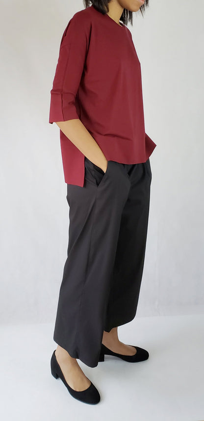 CULOTTES, ELASTICATED BELT TROUSERS WITH POCKETS - EEBRU