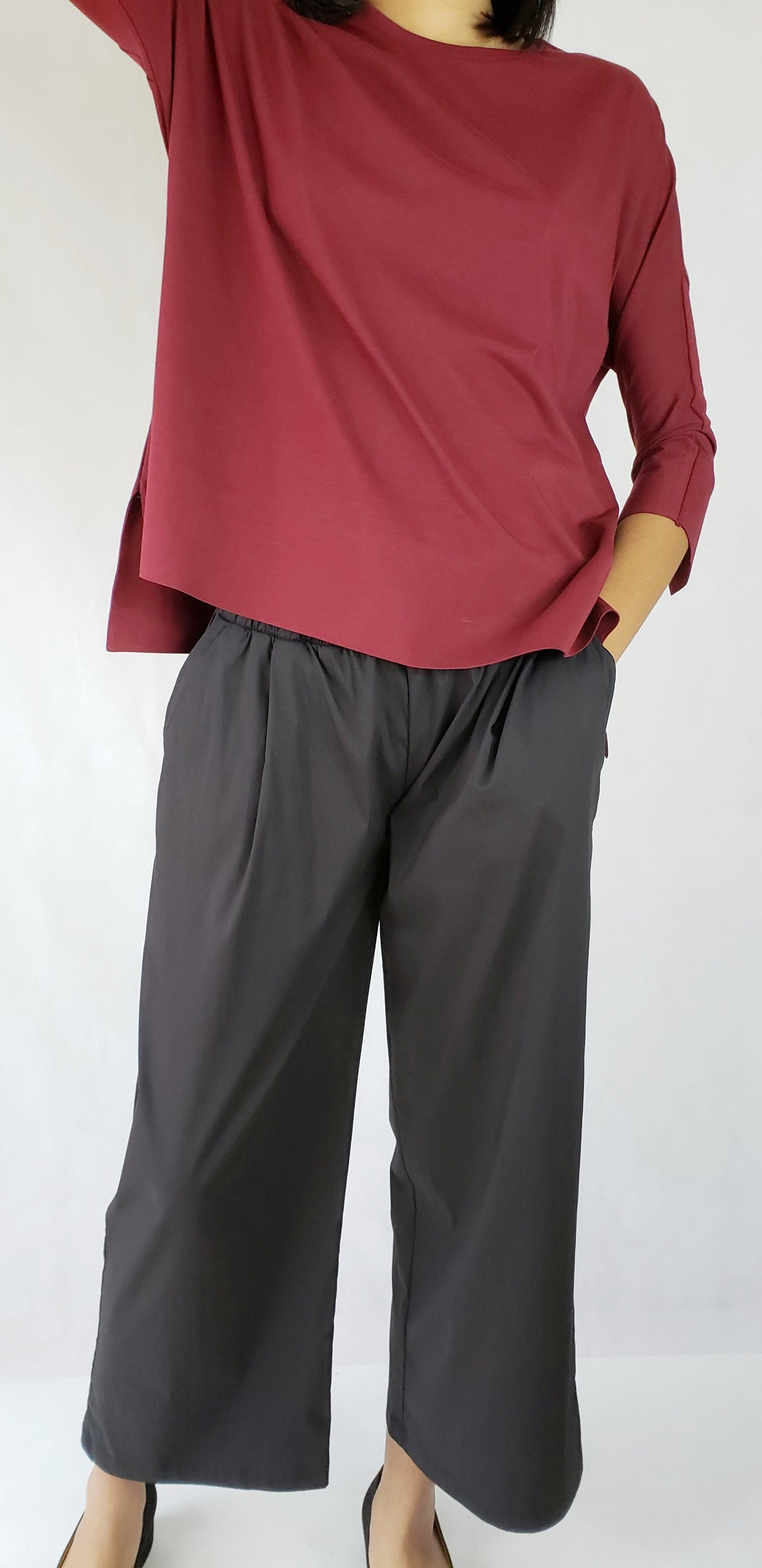 CULOTTES, ELASTICATED BELT TROUSERS WITH POCKETS - EEBRU