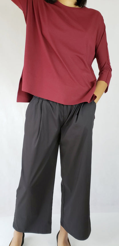 CULOTTES, ELASTICATED BELT TROUSERS WITH POCKETS - EEBRU