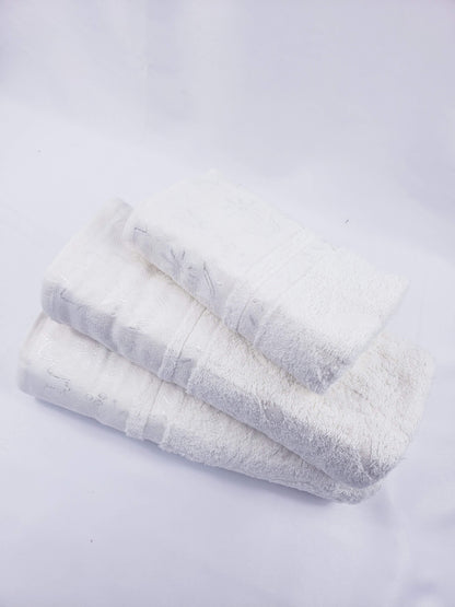 SERVIETTE DE BAIN / SERVIETTE POUR LES MAINS Qualité supérieure - BLANC VIOLET