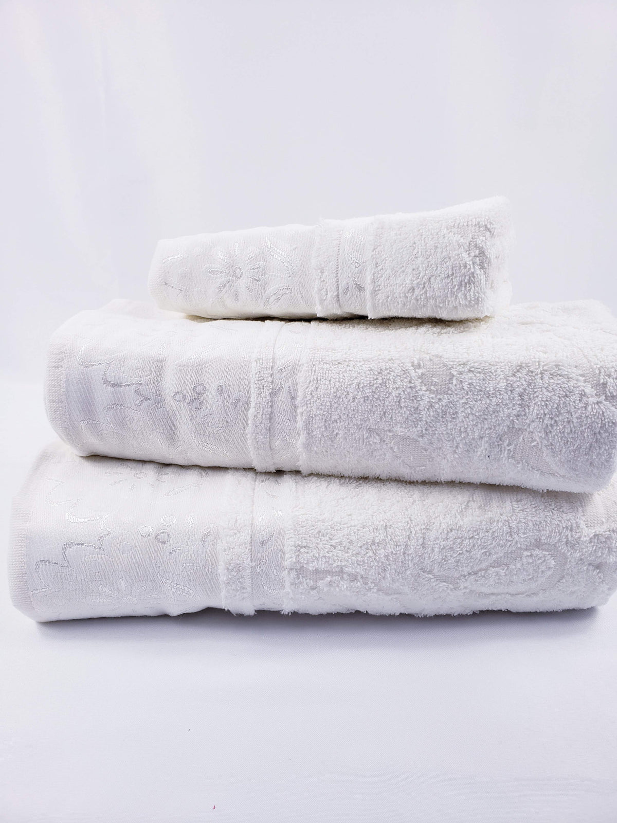 SERVIETTE DE BAIN / SERVIETTE POUR LES MAINS Qualité supérieure - BLANC VIOLET