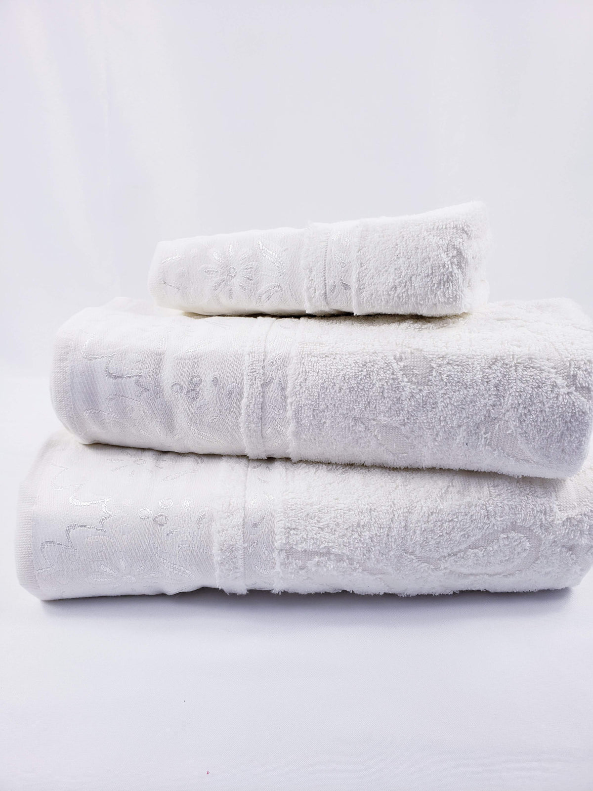 SERVIETTE DE BAIN / SERVIETTE POUR LES MAINS Qualité supérieure - BLANC VIOLET