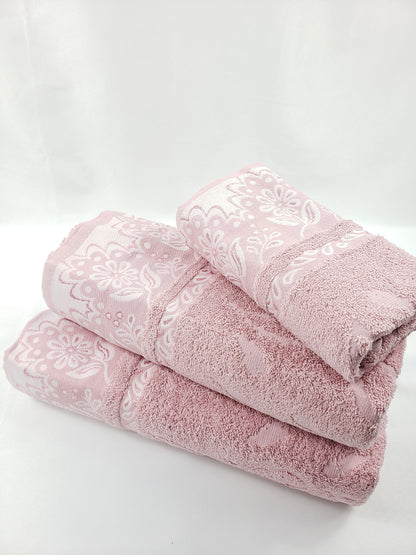 BATH / HAND TOWEL Premium Quality - DUSTY PINK VIOLET