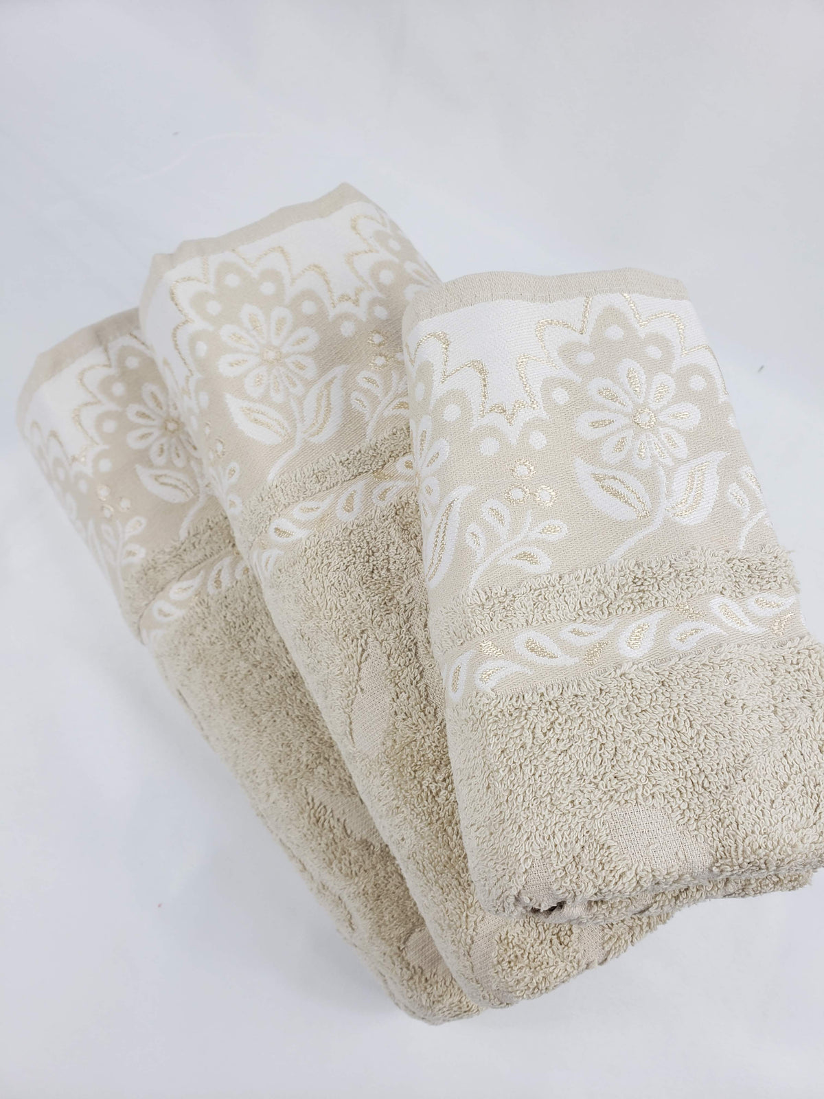 BATH / HAND TOWEL Premium Quality - BEIGE VIOLET
