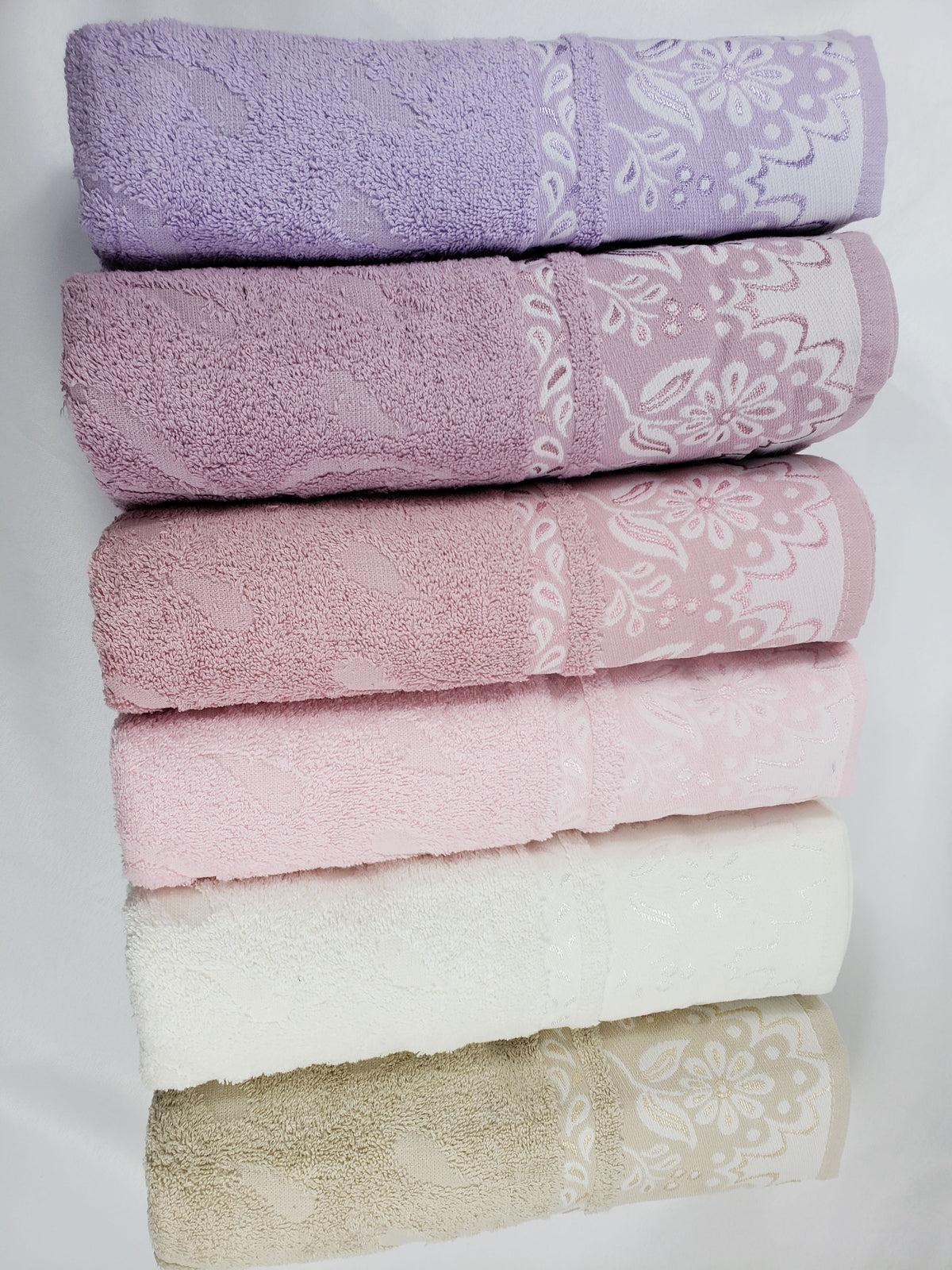 BATH / HAND TOWEL Premium Quality - BEIGE VIOLET