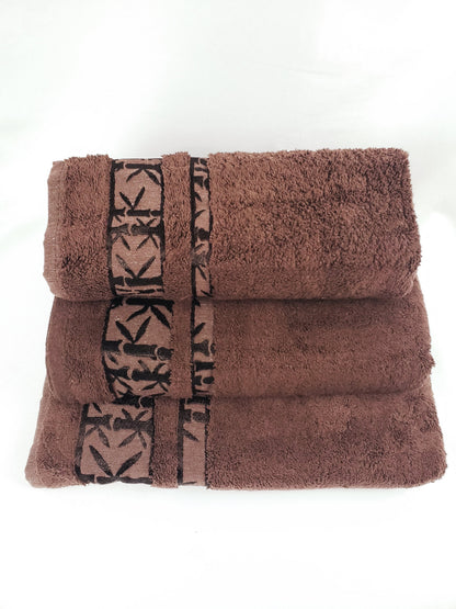 Brown Bath Towel Set - Thick Premium Quality