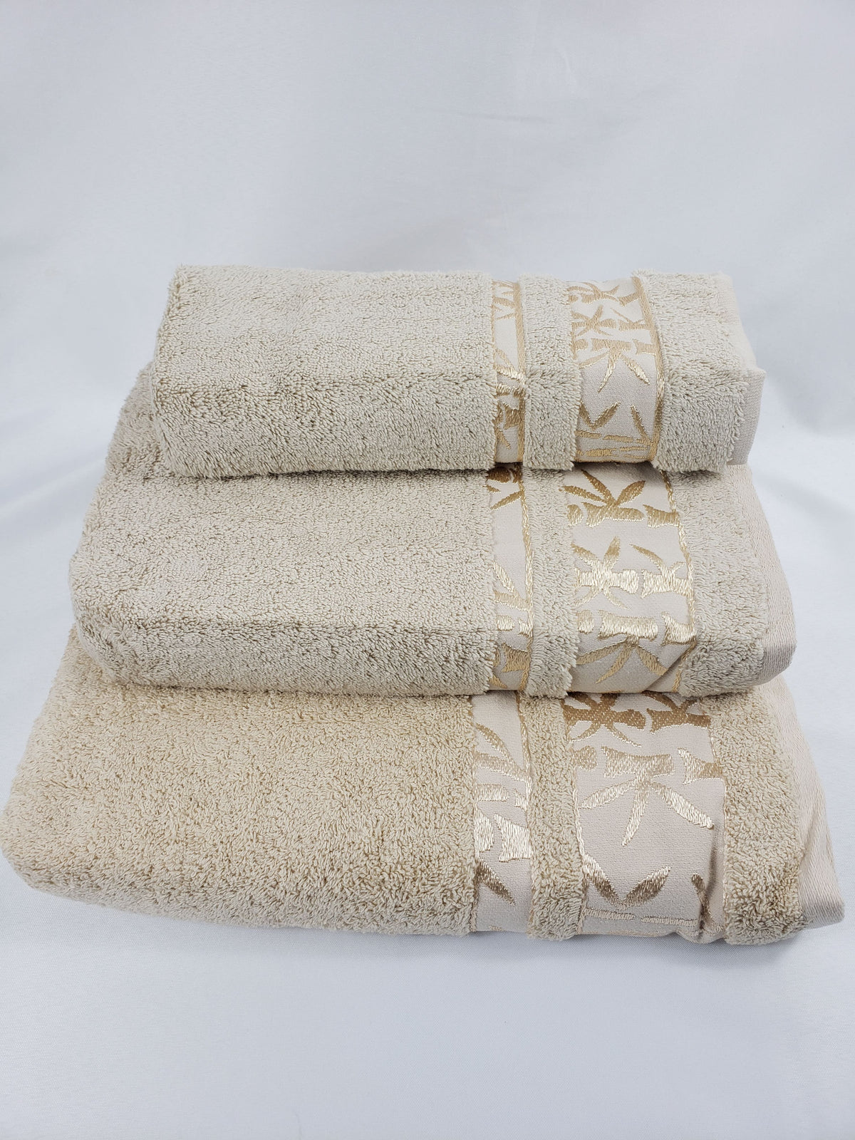 Beige Bath Towel Set - Thick Premium Quality