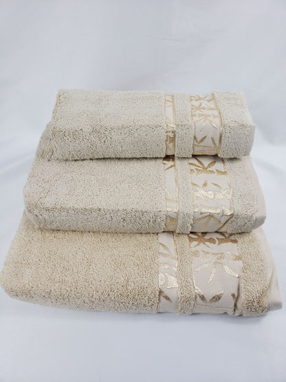 Beige Bath Towel Set - Thick Premium Quality