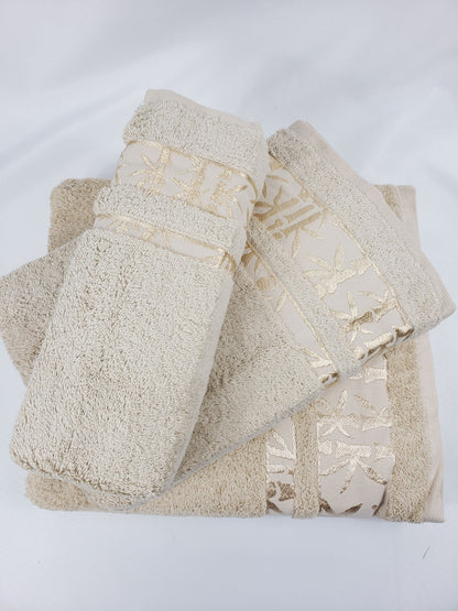 Beige Bath Towel Set - Thick Premium Quality