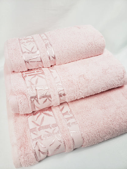 Juego de Toallas de Baño Rosa - Gruesas Calidad Premium