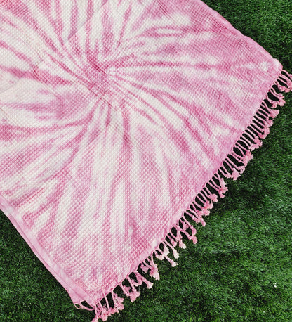 100% Cotton Throw 40 x 70 Hand Tie Dye Lightweight Home Decor