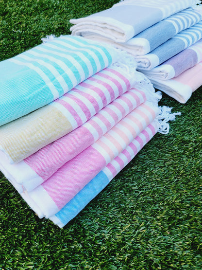 Beach/Bath Turkish Towel Easy carry Quick Dry - Cherry Pink