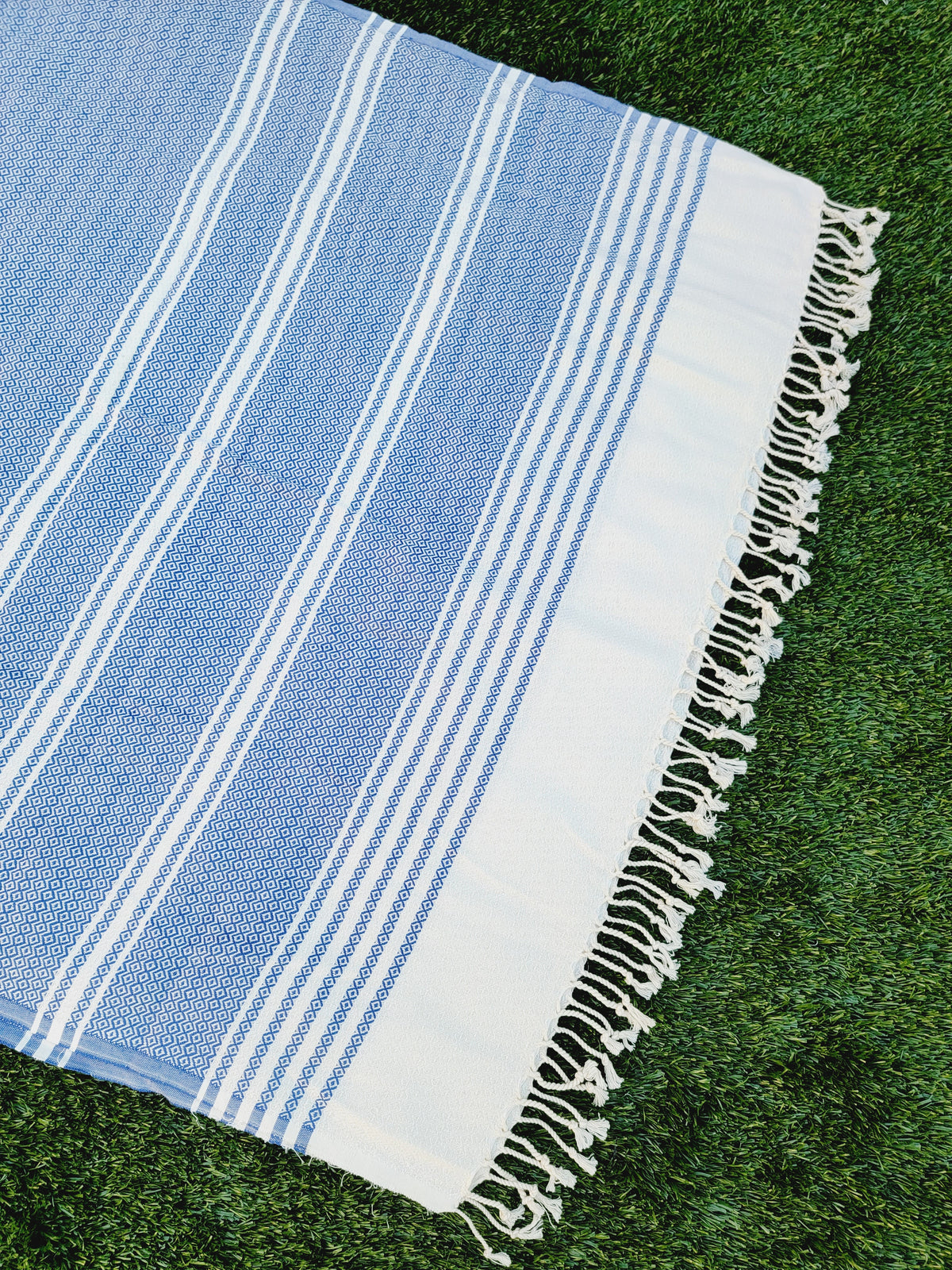 Serviette turque - Plaid facile à transporter et à séchage rapide - Bleu marine