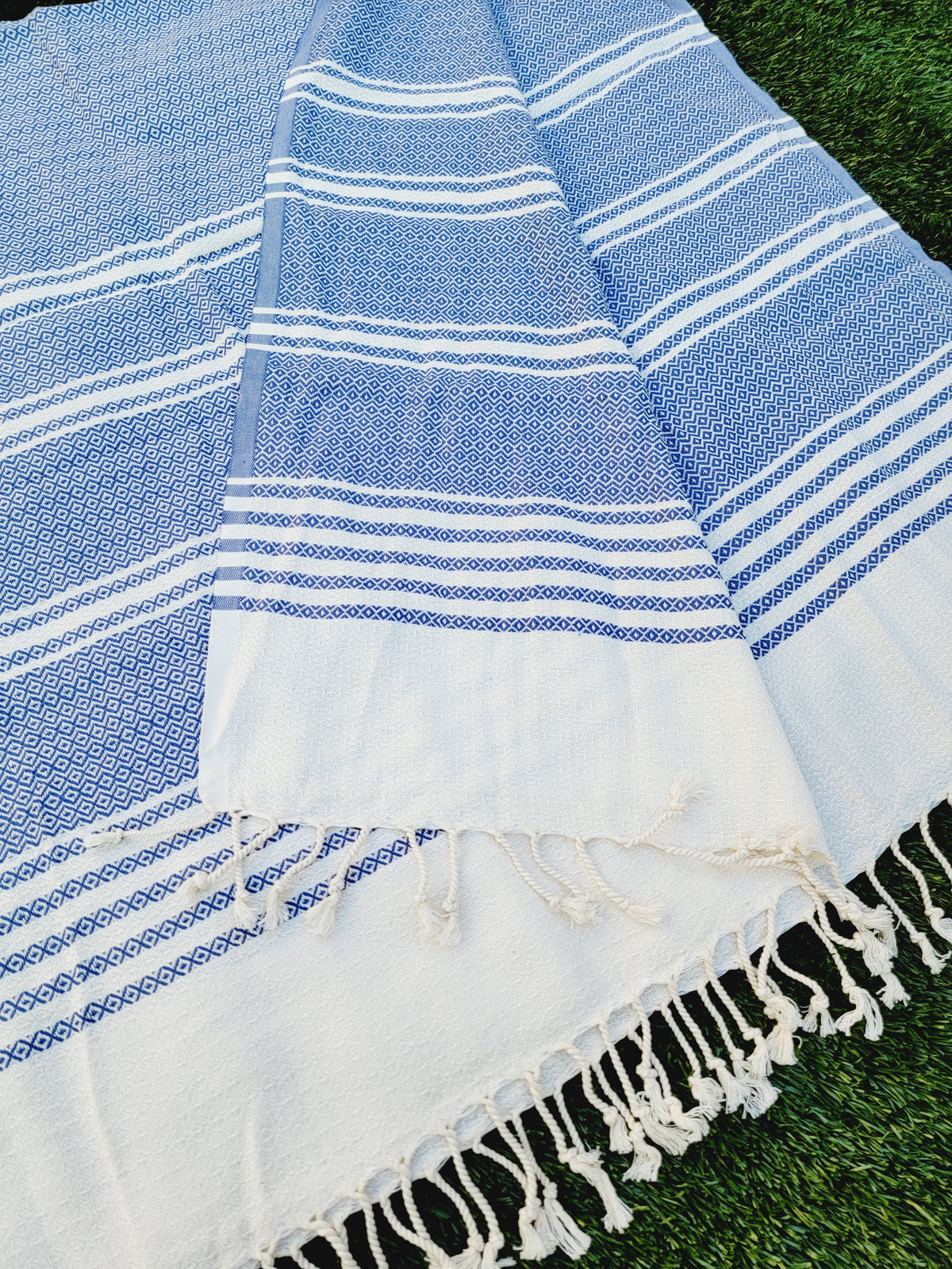 Serviette turque - Plaid facile à transporter et à séchage rapide - Bleu marine