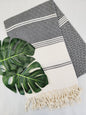 Bath / Beach Turkish Towels-Easy Carry Quick Dry Thin Towel-Black