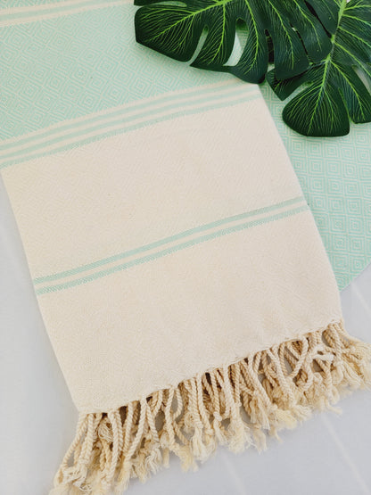 Serviettes de plage et de bain sans sable – faciles à transporter, fines et à séchage rapide – menthe