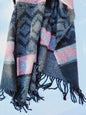 Scarf, Shawl, Extra Soft Unisex Head Cover - Gray/Blush