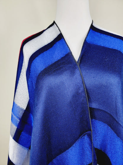 Poncho Shawl, Extra soft - Reversible