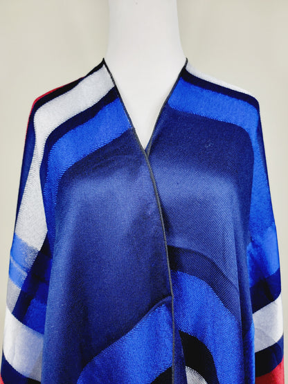 Poncho Shawl, Extra soft - Reversible
