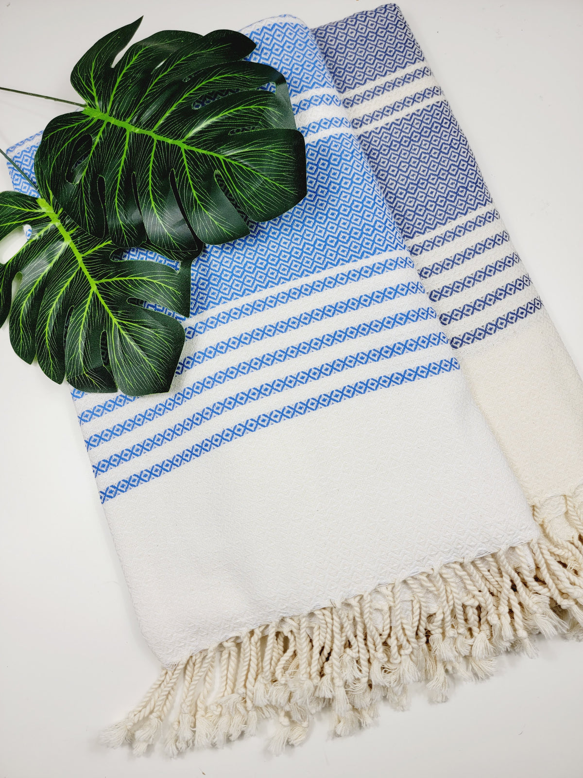 Serviette turque - Plaid facile à transporter et à séchage rapide - Bleu marine