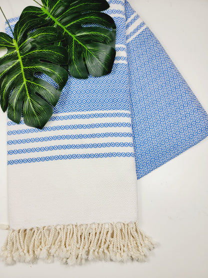 Serviette turque - Plaid facile à transporter et à séchage rapide - Bleu marine