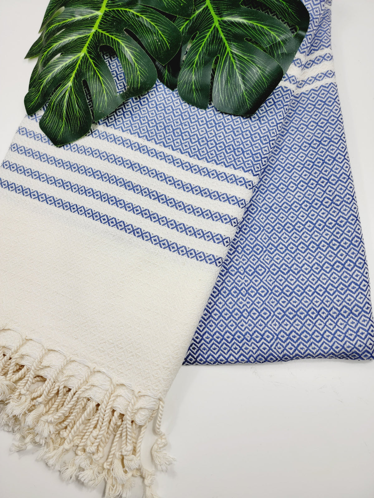 Serviette turque - Plaid facile à transporter et à séchage rapide - Bleu marine