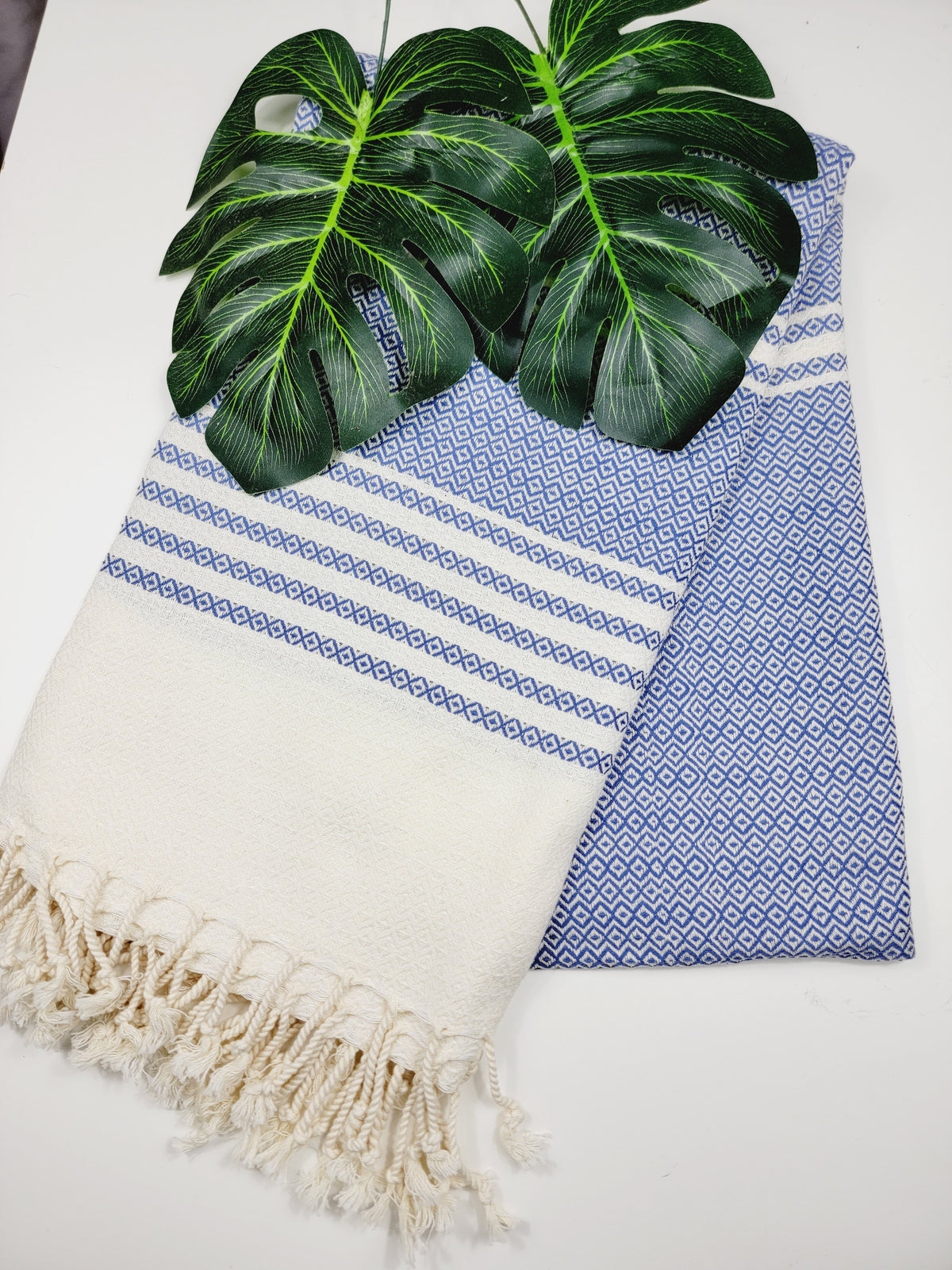 Serviette turque - Plaid facile à transporter et à séchage rapide - Bleu marine