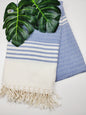 Serviette turque - Plaid facile à transporter et à séchage rapide - Bleu marine