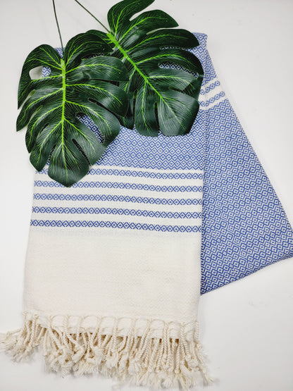 Serviette turque - Plaid facile à transporter et à séchage rapide - Bleu marine